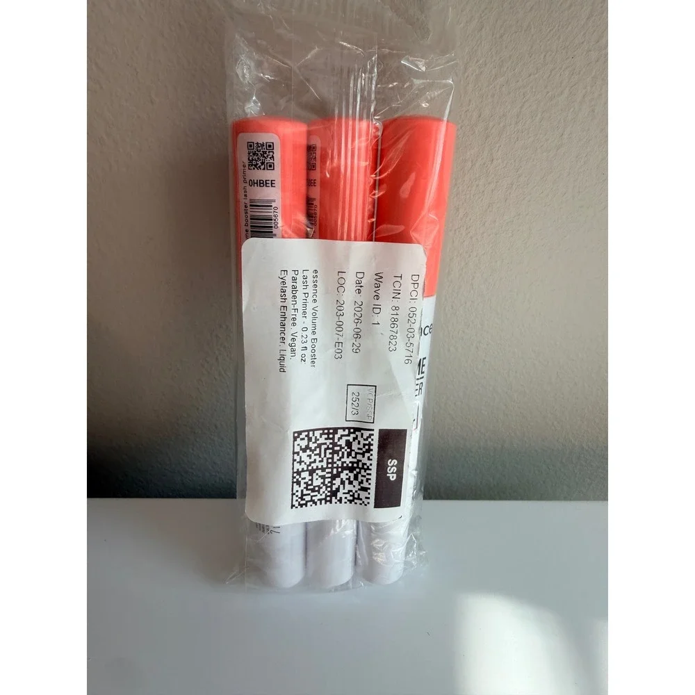 Essence Volume Booster Lash Primer Womens 3 Pack White Super Volume NWT